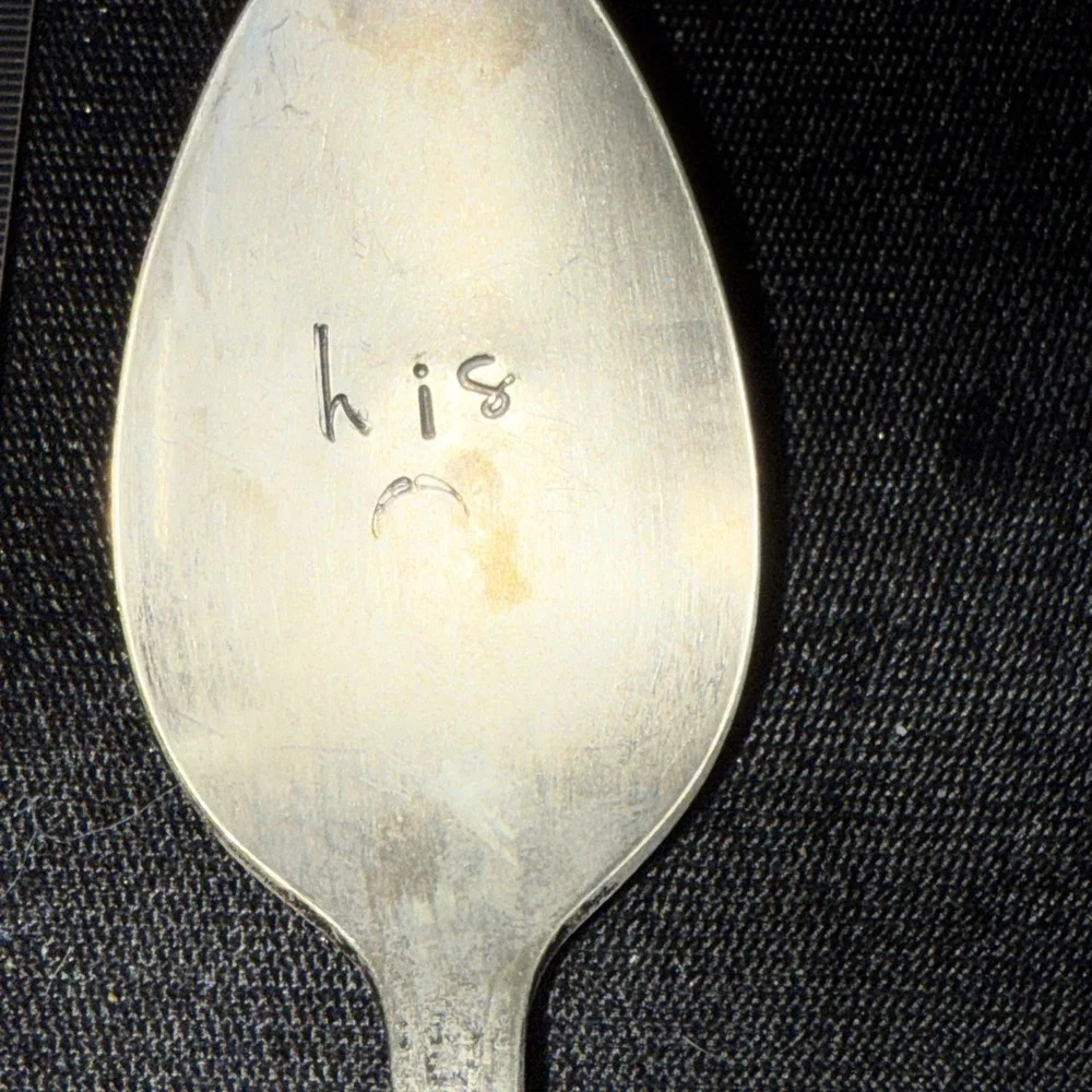 VINTAGE SILVERPLATED SPOON~[ N . S. CO. E.P.N.S. ] His Engraved Beard 5038‎